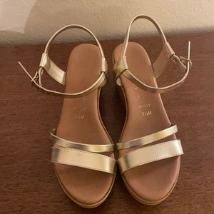 Gold Wedges Sandals